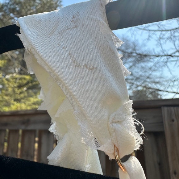 White Floral Textured Mini Dress - Picture 8 of 8